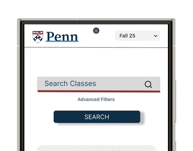 Courses@Penn — course search UI/UX
