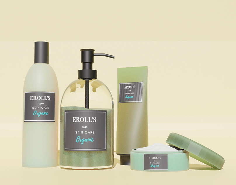Eroll's Skincare product design render
